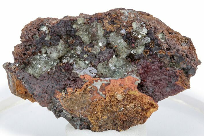 Gemmy Adamite Crystals on Matrix - Ojuela Mine, Mexico #219817